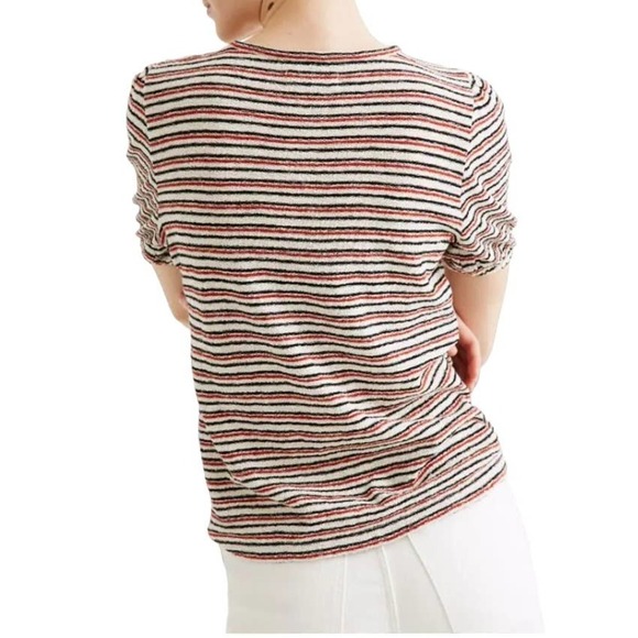 Madewell Acacia Striped Puff-Sleeve Top NWT - Picture 2 of 9